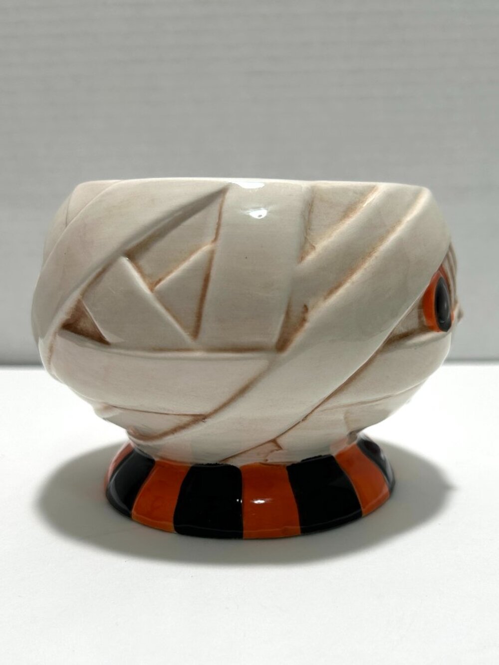 Title: NWT Johanna Parker Halloween Mummy Ceramic Treat Candy Snack Bowl - Picture 4 of 8